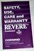 Safety, Use, Care and Warranty -- Revere Cookware by Corning