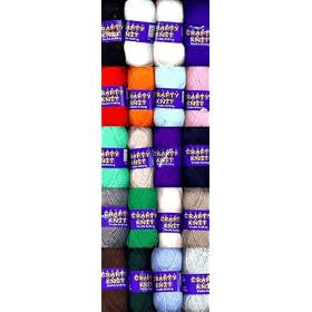 Crafty Knit DK Knitting Yarn 10 x 25gm balls - Assorted Colours