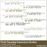 Photoshop Brushes - Worth Repeating Expressions Brushes and Stamps