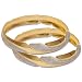 Gold and Rodium Plated Bangle Bracelets Pair Womens Costume Jewelry in Indian-Style 2.5 inches