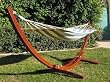 New Cypress Wooden Curved Arc Hammock Stand W/ Hammock