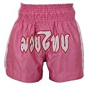Thai boxing shorts muay thai kick boxing Short kickboxing Martial Arts Contact Satin Pink Small