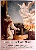 1906 God's Covenant with Abram Christian Religious Vintage Antique Advertising Poster