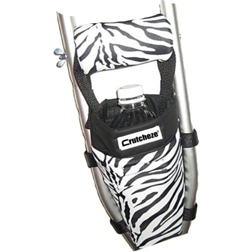Crutcheze Zebra Crutch Bag, Pouch, Pocket, Tote