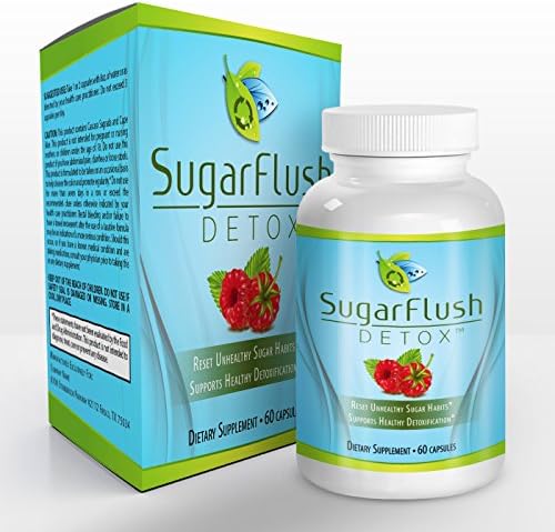 The #1 Sugar Detox Supplement: SugarFlush (Raspberry Ketone, African Mango, Goldenseal, Licorice Root, Fennel Seed, Cascara Sagrada, Ginger, Pumpkin Seed, Buckthorne Root, Rhubarb, Citrus Pectin, Acidophilus, Cape Aloe, Aloe Vera, Cayenne Pepper, Senna, Oat Bran, Prune Juice, Flax Seed Oil, Bentonite Clay)