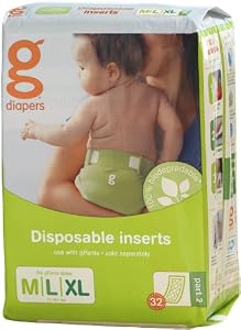 Gdiapers Flushable Refills Medium 32 Counts