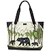 Chala Safari - Tote Bag, Canvas Tote - Detachable Charm/Keychain - Safari Bear