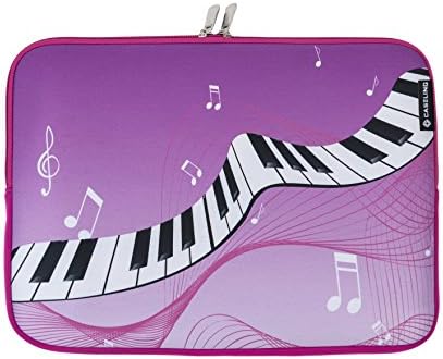 Caseling Neoprene Sleeve Pouch Case Bag for 13" - 13.3" Inch Laptop Computer. Designed to fit any laptop / Notebook / Ultrabook / Macbook with Display size 13"-13.3" inches. Like for Apple MacBook Air / MacBook Pro / Powerbook / iBook. ASUS Chromebook /Transformer Book / Flip / ROG / Zenbook. Acer Aspire, Dell Inspiron / Latitude / Notebook. HP Chromebook / Elitebook / Envy / Pavilion / Stream. Lenovo ThinkPad Edge / Flex / Yoga. Samsung / Toshiba Chromebook / Satellite. - Pink Piano