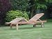 Teak Steamer Sun Lounger with Leg Lift