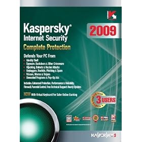 Kaspersky Internet Security 2009, 3-Desktop, 1 year Subscription (PC)
