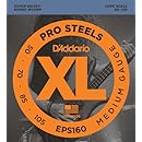 D'Addario EPS160 ProSteels Bass Guitar Strings, Medium, 50-105, Long Scale