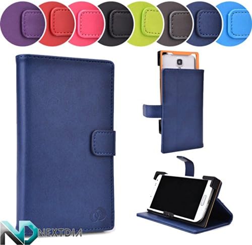 Smartphone Case for HTC 8XT + Sliding Stand Feature (Dark Slate Blue | Flame Orange) + NEXTDIA Cable Tie