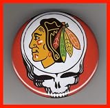 Chicago Blackhawks Grateful Dead 2.25 Inch Button
