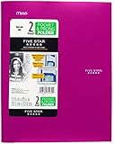 Five Star Stay-Put Pocket Folder, 11.62 x 9.31 x .25 Inches, Pink/Purple (72117)