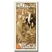 Flirt by Alphone Mucha-Framed 24x47 Canvas Art