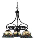 Quoizel TFFR5103VA Fruit Harvest 23-1/2-Inch One Tier Chandelier with Three Downlights, Valiant Bronze Finish