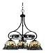Quoizel TFFR5103VA Fruit Harvest 23-1/2-Inch One Tier Chandelier with Three Downlights, Valiant Bronze Finish