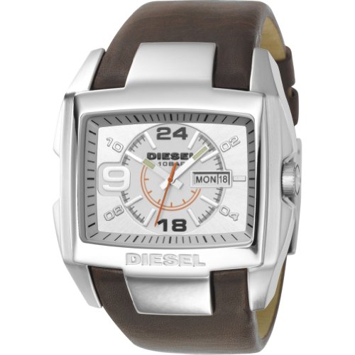 Diesel Watches Men's Silver Hardware Brn Strap