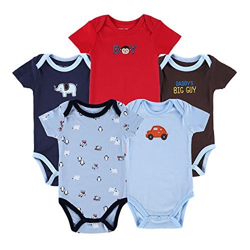 Mother Nest Baby Onesies Bodysuits Short Sleeve Boys/Girls(5 Pack)