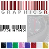Sticker Decal Graphic - Barcode UPC Pride Patriot Made In Togo A523