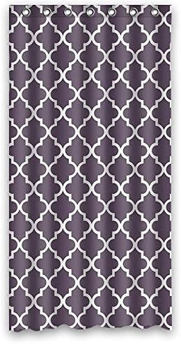 Custom Window Curtains Morocan Smokey Purple Polyester Fabric Drape/Panels/Treatment 52 X 84 Inch (One Piece) Bedroom Decor