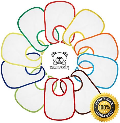 ★ 10 PACK PREMIUM BIBS ★ SOFT Baby Bib Waterproof Absorbent Terry Baby Bibs With Snap Closure For Boys And Girls, 10 Pack Multi Colors Assorted Set, Feeding Bibs, And All Day Droolers. Perfect For a Gift or Baby Shower. Lifetime Baby Proof 100% Guarantee.