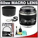 Canon EF-S 60mm f/2.8 Macro USM Lens + UV Filter + ET-67B Hood + Accessory Kit for Canon EOS 30D, 40D, 50D, 7D, Rebel XS, XSi, XT, XTi, T1i Digital SLR Cameras