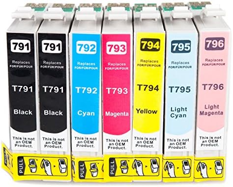 SPEED 7 Pack Epson 79 Compatible Ink Cartridge for use in Epson Stylus Photo 1400 PX700W PX800FW P50 PX830FWD Epson Artisan 1430 - SHIPS FAST