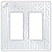 AMERELLE Paper-It Clear Screwless Plastic 2 Rocker Wallplate