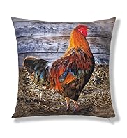 Cockerel Print Cushion
