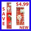 Headphone Earbud Red Dice Design Earphone Stereo
