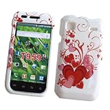 Samsung Vibrant T959 Galaxy S (T-Mobile) Snap On Protector Hard Case Red Hearts Design