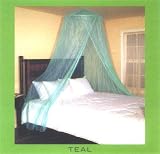 Casablanca Sheer Bed Canopy Oasis One Size Color Teal.