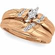 18K Rose Gold Diamond Wedding Set - 0.30 Ct.