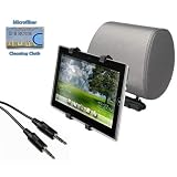 DBTech Car Headrest Mount Holder For Asus Eee Tablets - Include 5 ft. 3.5mm AUX Cable