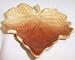 Stoneware Brown Green Stoneware Leaf Dish