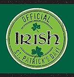 Creative Converting Solid Plastic Banquet Table Cover with Border Print, Officially Irish