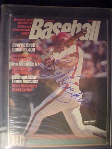 Mike Schmidt Philadelphia Phillies Autographed 1981 Street and Smith's Official Yearbook