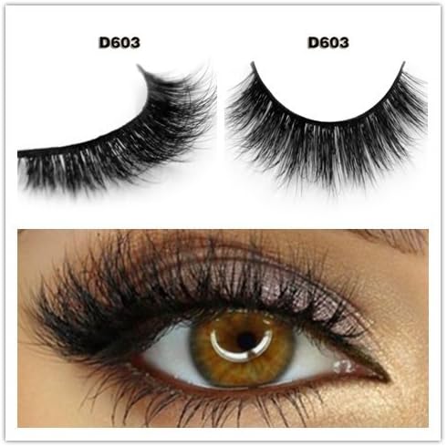 LUXURY 3D Mink Fur False Eyelashes Extensions 100% Hand Made 24Styles 1Pair (D603)