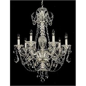 Schonbek 1344 Silver Imperial Crystal Seven Light Up Lighting Chandelier from the Imperial...