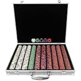 1000 Chip Tri-Color Triple Crown Set w/Aluminum Case