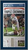 Florida Gators - Triple Crowned - NCAA Champs 2008 - Wood Mounted Newspaper Print