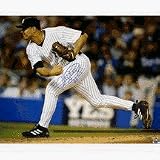 Javier Vazquez Autographed First Game as a Yankee Side View 16 x 20 Photograph (Unframed)