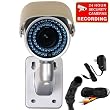 VideoSecu Day Night Vision Outdoor CCD Security Camera Infrared High Resolution Weatherproof 3.5-8mm Varifocal Lens 54 Infrared IR LEDs with Audio Microphone, 50ft Cable, Power Supply and Warning Decal WA4
