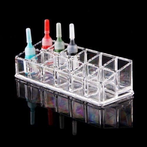 Makeup 12 Lipstick Acrylic Storage Display Stand Case Rack Holder Organizer