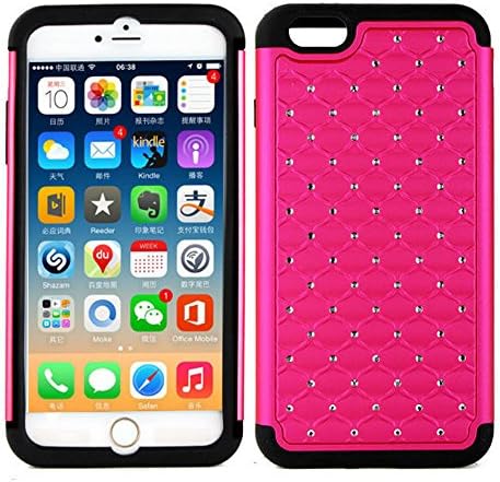 Starlight iPhone6 Plus case,Coolpin (TM) iPhone6 Plus Case Flash And Hard Design Fashion and Cool Cheap TPU+PC Case Cover For iPhone6 Plus. (rose red)