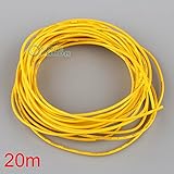 VERY100　UL1007-26AWG　ワイヤケーブル　コード　長20ｍ　柔軟　DIY電気ライン　 (黄色い)