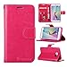 S6 Edge Case, Galaxy S6 Edge Case, Joopapa Samsung Galaxy S6 Edge Luxury Fashion Pu Leather Magnet Wallet Flip Case Cover with Built-in Credit Card/ID Card Slots for Samsung Galaxy S6 Edge (Pink)