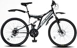 Boss Stealth Mens Dual suspension bike - Black, 26 Inch