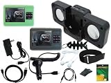 iShoppingdeals - Accessories Bundle for Creative Zen X-Fi MP3: Gray/Green Soft Skin Case + Car Charger + Travel Charger + USB Data Cable + Black Speaker + Armband + Belt Clip + Screen Protector + 3.5mm Audio Cable + Headphone + Fishbone Keychain